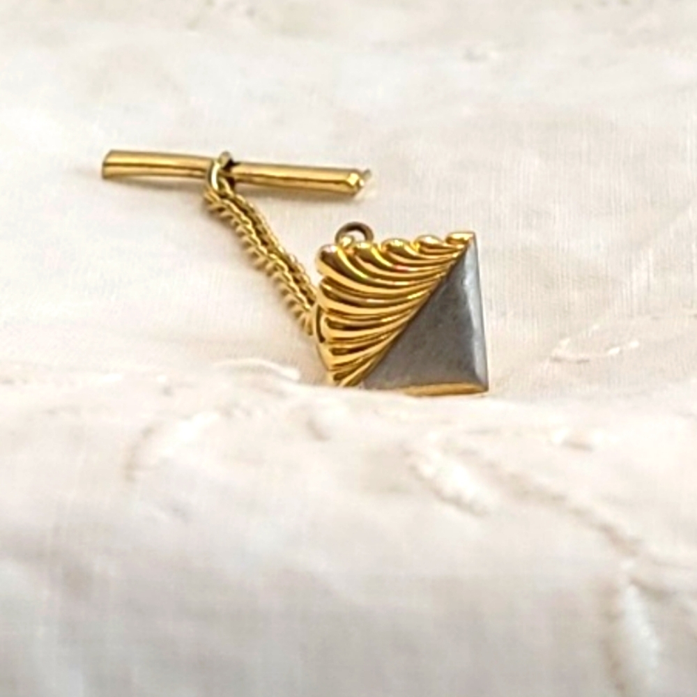 Elegant Gold and Silver Mens Tie Tac